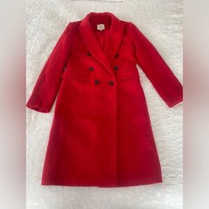 Brand New Loft Red Overcoat